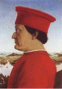 Piero della Francesca Portrait of Duke Frederico da Montefello and Battista Sfozza oil painting artist